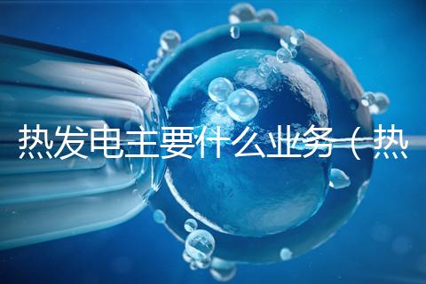 熱發(fā)電主要什么業(yè)務(wù)(熱 發(fā)電)