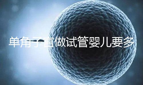 單角子宮做試管嬰兒要多少錢？移植2個至少需要這個數字