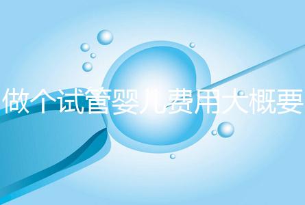 做個(gè)試管嬰兒費(fèi)用大概要多少錢