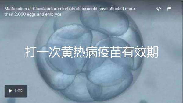 打一次黃熱病疫苗有效期限10年,提前注射時間是關鍵